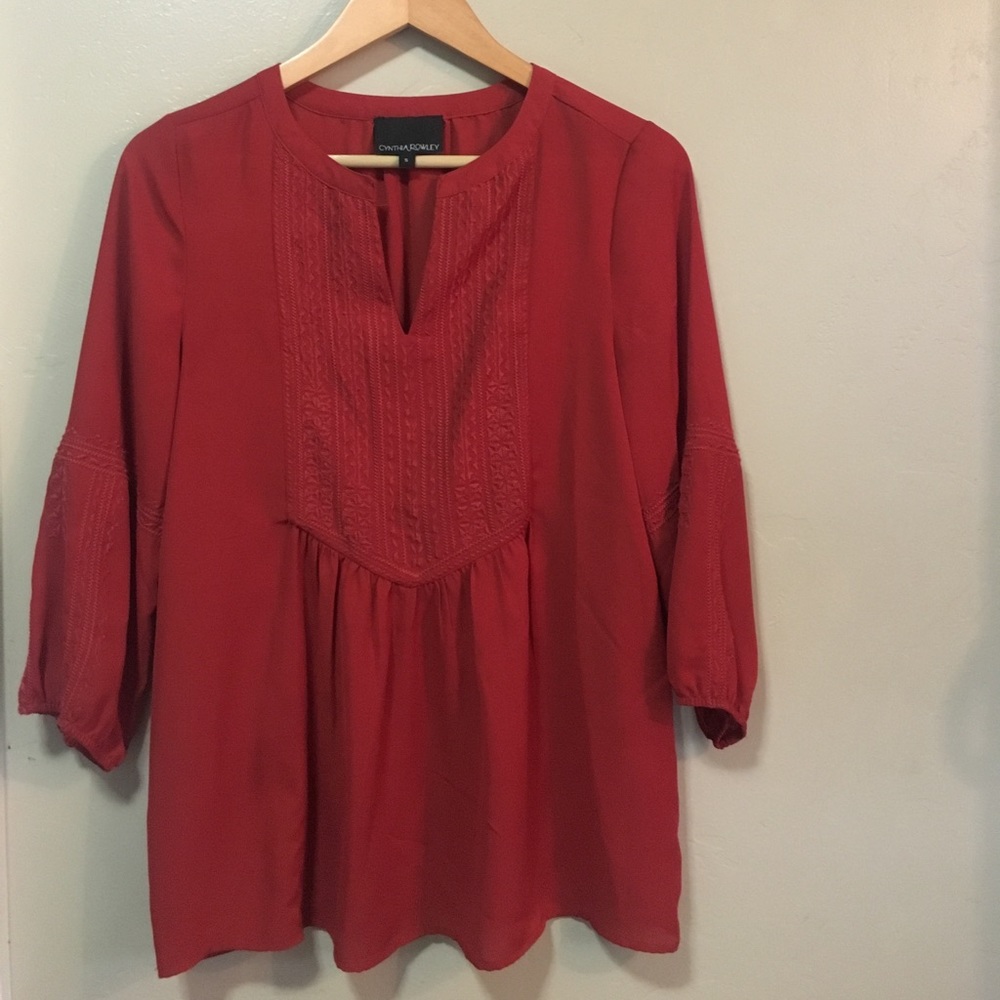 Cynthia Rowley Embroidered Blouse